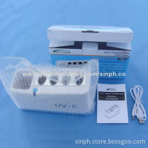 UV Home Toothbrush Disinfector with Ozone, Safe and Energy-saving, 100-240V AC Input